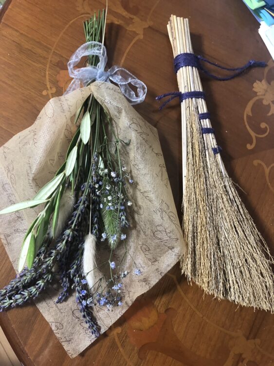 ほうき＆スワッグ手作り